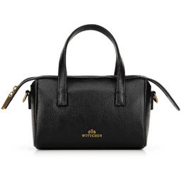 Damski kuferek ze skóry mały czarny