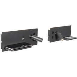 QAZQA Professional Zestaw 2 lamp ściennych czarnych