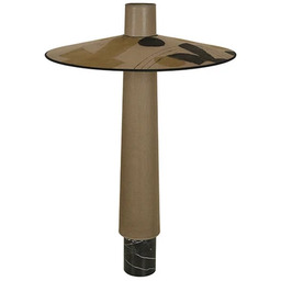 Lampa Podłogowe Forestier, Thésée, brąz rdzawy, salon, tkanina