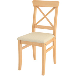 Pokrowiec na krzesło Ingolf z tapicerowanym siedziskiem, szaro-beżowy