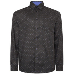 Duża Koszula Męska Elegancka Czarna KAM