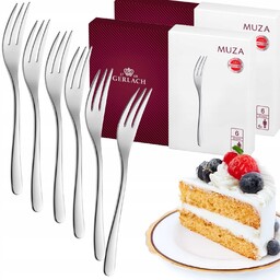 Gerlach Komplet Zestaw 12x Widelczyków Ciasta Sztućce Pudełko