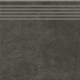Gres szkliwiony stopnica ARES graphite mat 29,8x29,8 gat.