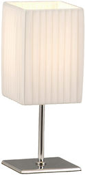 Globo lampa stołowa Bailey 24660 chrom, tkanina biała