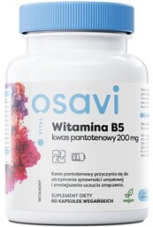 Osavi Witamina B5 Kwas Pantotenowy 200mg Suplement diety,