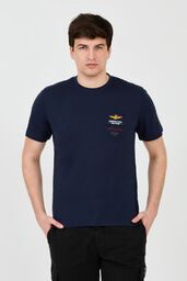 AERONAUTICA MILITARE Granatowy t-shirt Short Sleeve, Rozmiar XXL