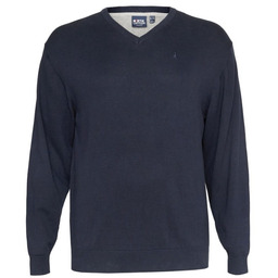 Duży Pulower Męski Granatowy Dekolt w serek NORTH
