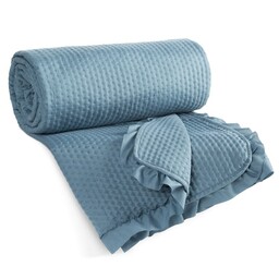 Design 91 Narzuta dekoracyjna 170x210 Falbanka granatowa D91