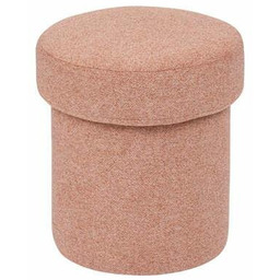 Pufa Kita różowa okrągła tapicerowana do salonu