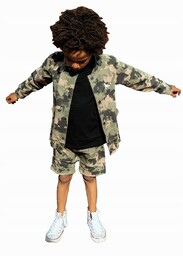 Bluza z wilkiem bomberka moro Mash Mnie 104/110