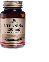 Solgar L-Teanina 150 mg w wolnej postaci, suplement