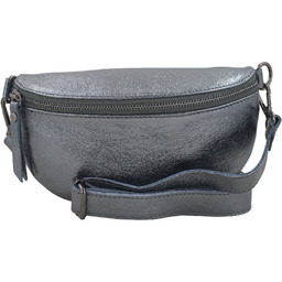 Barberinis Saszetka nerka / skórzana metalizowana - Srebrna