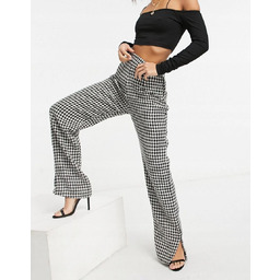 Spodnie Damskie Długie w Pepitkę Casual 36 Zsz