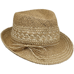 Kapelusz Słomkowy Twotone Trilby by Loevenich, camelowy, One