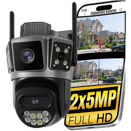 Podwójna Kamera 2X5Mp 5Ghz Zoom Zewnętrzna Obrotowa Ip