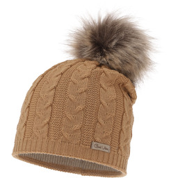 Czapka Damska z Wełny Merino Bafi - Kamelowa