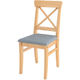 Pokrowiec na krzesło Ingolf z tapicerowanym siedziskiem, grafitowo