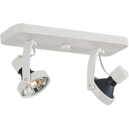 Designerski reflektor sufitowy biały GU10 70mm 2-punktowy regulowany