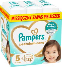 Pampers Premium Care 5 (11-16 kg), pieluchy, 132