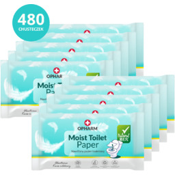 Zestaw Opharm Moist Toilet Paper, nawilżany papier toaletowy,