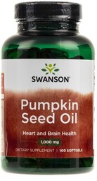 Swanson Olej z pestek dyni 1000mg 100 żelek
