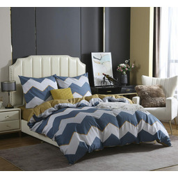 Spod Igły I Nitki Pościel satynowa 160x200 geometryczna