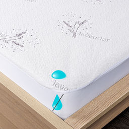 4Home Lavender Wodoodporny ochraniacz na materac z lamówką,