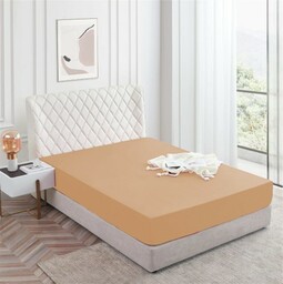 Prześcieradło z gumką 180x200 Beżowe