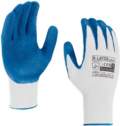 RĘKAWICE OCHRONNE POWLEKANE LATEKSEM X-LATOS BLUE; EN388:2016 3131X