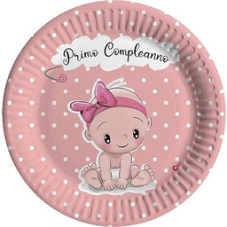 Witaj- Talerze Papier kompostowalny Pierwsze urodziny (Ø23cm), 8