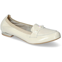 Baleriny Gamis 5020/M3 Beżowe lakier