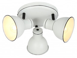 Lampa sufitowa biało-czarna regulowana plafon 3x40W Zumba Candellux