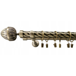 Karnisz Podwójny Twister fi25+19mm Milano 240cm
