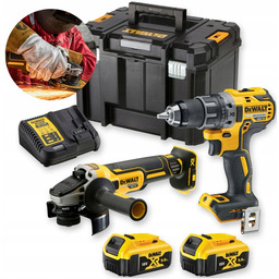 Dewalt Zestaw Szlifierka Wkrętarka Combo DCD791 DCG405 2xAKU