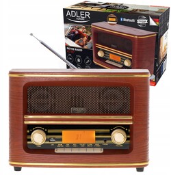 Radio Retro Fm Bluetooth MP3 Usb Zegar Budzik