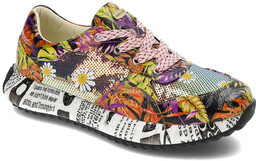 Pomarańczowe Sneakersy Laura Vita Stylowe Obuwie Damskie