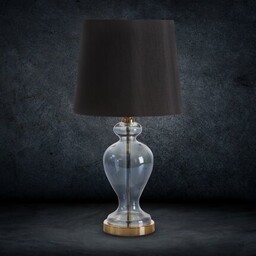 Lampa stołowa EMILIO na podstawie z przezroczystego szkła