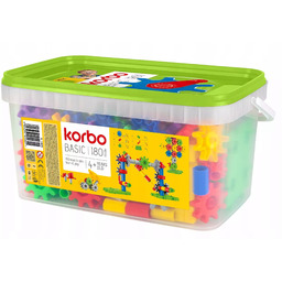 Klocki Basic, 180 elementów. Korbo