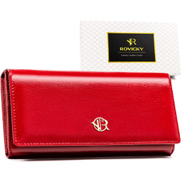 Damski portfel skórzany klasyczny duża pojemność ROVICKY