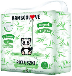Bamboolove, pieluchy jednorazowe z włóknem bambusowym, rozmiar L,