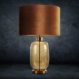 Lampa stołowa NELLY na szklanej podstawie z złotego
