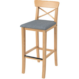 Pokrowiec na krzesło barowe Ingolf z tapicerowanym siedziskiem,