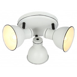 Lampa sufitowa biało-czarna regulowana plafon 3x40W Zumba