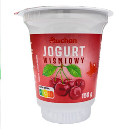 Auchan - Jogurt o smaku wiśniowym