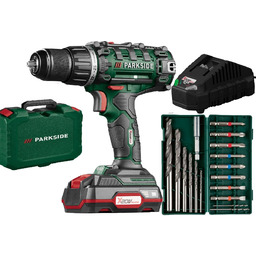 Wiertarko-wkrętarka Parkside Pabs X20V 20V Akumulator Ładowarka Walizka