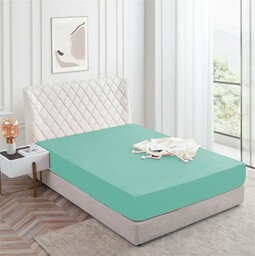 Prześcieradło z gumką 180x200 Miętowe