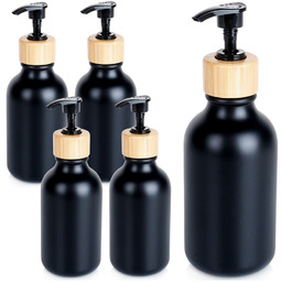 Dozownik do mydła czarny 300 ml 5 szt.