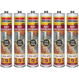 6x Soudal Soudaflex 40FC Klej Uszczelniacz Czarny