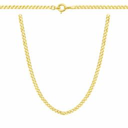 Srebrny Pozłacany Łańcuszek Pancerka Męska 2,00 mm Pełna