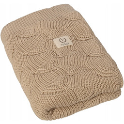 Yosoy kocyk bawełniany Eco Waves Capuccino